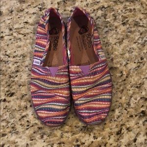 Bob’s Multi colored and silver sparkle slip ons.